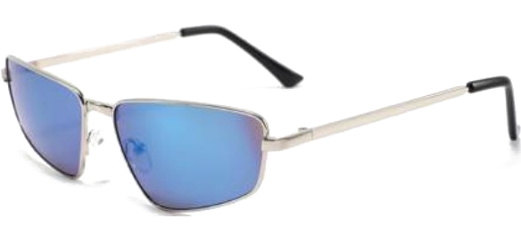 Track Day — performance aviator with blue mirror